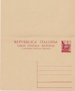 Italien/Triest/Zone A - 35/35 L. Karosse Antwortganzsache/Überdruck AMG-FTT