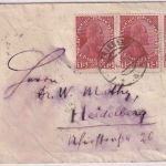 Liechtenstein - 5x15 H. Fürst Johann II. u.a. Brief Triesen - Heidelberg 4.12.20