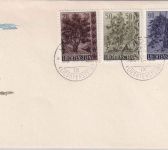 Liechtenstein - Bäume u. Sträucher II Schmuck-FDC Vaduz 12.8.58