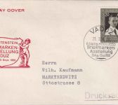 Liechtenstein - Briefmarkenausstellung Vaduz Schmuck-FDC ESST 21.8.1956