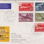 Liechtenstein - 30 J Flugpostmarken Satzbrief Helikopterpost Vaduz Kufstein 1960