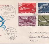 Liechtenstein - 30 J. Flugpostmarken Satzbrief Helikopterpost Vaduz Zürich 1960