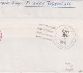 Liechtenstein - 10 Fr. Madonna Lupo-Eil-R-Brief n. USA SST Balzers 1975