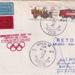 DDR - Olympiade 1988 Vorolypisches Jahr Luftpostableitung Athen/Olympia 1987