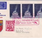 Österreich - Olympiade 1960 AUA Sonderluftpost Wien - Rom Schmuckkuvert