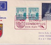 Österreich - Olympiade 1960 AUA Sonderluftpost Wien - Rom Schmuckkuvert