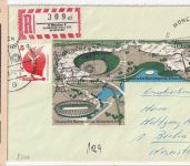 BRD - Olympiade 1972 Einschreibebrief SST+Sonder-R-Zettel München
