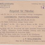 Luxemburg - 2 1/2 /5C. Wappen stark verschobener Aufdruck Drucksachenkarte 1920