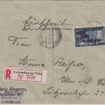 Luxemburg - 3 Fr. Wolfsschlucht Einschreibebrief Luxembourg - Ulm 1931