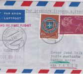 Luxemburg - Air France Erstflug Paris - Buenos Aires 1960 Zuleitungspost