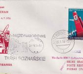 Luxemburg - DDR Lufthansa Messe-Sonderflug Berlin - Posen 1956 Zuleitungspost