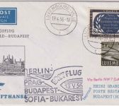 Luxemburg - DDR Lufthansa Erstflug Berlin Budapest 1956 Zuleitungspost