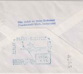 Luxemburg - DDR Lufthansa Erstflug Berlin Budapest 1956 Zuleitungspost