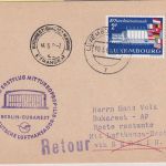 Luxemburg - DDR Lufthansa Erstflug Berlin Bukarest 1963 Zuleitungspost