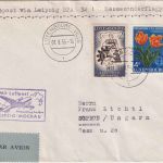 Luxemburg - DDR Lufthansa Messe-Sonderflug Leipzig Sopron 1955 Zuleitungspost