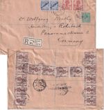 Malta - 2x2 1/2 P. /Self-Gouvernment ua Einschreibebrief Valletta Rohrbach 1924