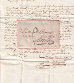 Niederlande - Arnheim roter L1 Brief n. Rotterdam 1820 - mit Inhalt