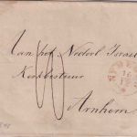 Niederlande - Nymegen roter K1 Brief n. Arnhem 1843 - mit Inhalt