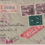 Niederlande - 2x20+2 1/2 C. Freimarken Eil-Einschreibebrief i.d. SCHWEIZ 1943