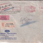 Niederlande - 65 C. AFS "Meyer Zude & Wol" Wertbrief n TSCHECHIEN Amsterdam 1935