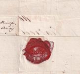 Niederl. Indien/Hannover - Amsterdam roter L1 Brief Batavia - Aurich 1826