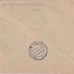 AM-Post - 2x12 Pfg. amerik. Druck + bar "18 Pfg." Einschreibebrief 24.11.45