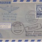 Dänemark - SAS Erstflug Kopenhagen/Salzburg Aerogramme 1952