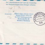 BRD - 30+60 Pfg. Privatganzsache/Aerogramme LH-Erstflug Düsseldorf/Saarbrücken
