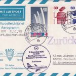 BRD - 30+60 Pfg. Privatganzsache/Aerogramme LH-Erstflug FFM - Saarbrücken 1975