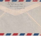 England - 75 J. UPU/Weltpostverein Luftpostbrief/FDC Birmingham 10.10.1949