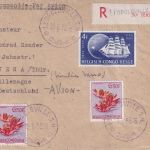Belg. Kongo - 4 Fr. 75 J. UPU/Weltpostverein u.a. Lupo-Einschreibebrief 1953
