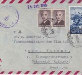 Türkei - 20 K. 75 J. UPU/Weltpostverein u.a. Luftpostbrief Istanbul 1949 Zensur