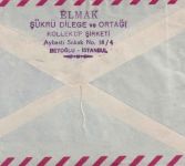 Türkei - 20 K. 75 J. UPU/Weltpostverein u.a. Luftpostbrief Istanbul 1949 Zensur