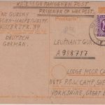 AM-Post - Ganzsache+Zuatz/Kriegsgefangenenkarte n. ENGLAND Hagen-Haspe 2.3.46