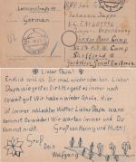 AM-Post - 15 Pfg. dt. Druck Kriegsgefangenenkarte n ENGLAND Kellinghusen 11.2.46