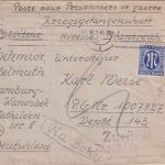 AM-Post - Hamburg 3.1.46 Kriegsgefangenenbrief n. FRANKREICH Retour-L2 !!