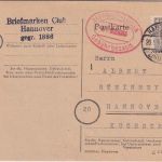 AM-Post - Hannover-Linden 20.5.46 Teilbarfrankatur 4 Pfg./Gebühr bez. Ortskarte