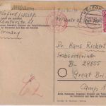 AM-Post - 15 Pfg. dt. Druck Kriegsgefangenenkarte n. ENGLAND Herford 24.11.45