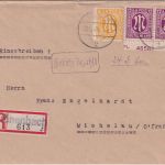 AM-Post - 12 Pfg. waagr. Paar/Plattennummer u.a. Teilbarfrankatur 22.12.45