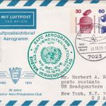 BRD - 30+60 Pfg. UV Privatganzsache/EAPC-Aerogramm n. USA Stuttgart 1973