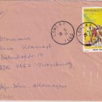 Togo - 120 Fr. 100 J. Dt.-Togol. Freundschaft Luftpostbrief Lome - Nienburg 1984