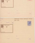 Italien - 40+55 L. Sonderganzsache "100 J. Postkarte" beide ungebraucht 1974