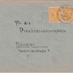 AM-Post - München 2 "Nachträglich entwertet" 2x6 Pfg. Brief v. Icking 9.12.45