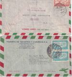 Mexiko - 75 Jahre UPU/Weltpostverein 2 Luftpostbriefe 1950