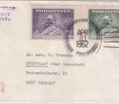 Philippinen - 6+4 C. ex Block 75 J. UPU/Weltpostverein Drucksache Buguias 1962