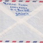 Ethiopien - Addis Ababa 1987 1,85 Br. PFS Luftpost-Einschreibebrief n. Weilheim