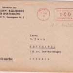 Österreich - Wien 1954 100 Groschen Postfreistempel Drucksache i.d. SCHWEIZ
