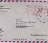 Venezuela - 75 C. Gebührenstempel Luftpostbrief Caracas - Hamburg 1962