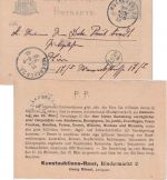 Bayern - 2 Pfg Rauten Ganzsache privater Zudruck "Kunstauktions-Haus" 1902