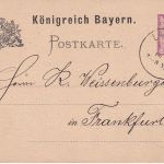 Bayern - Lambrecht 18 OCT K1 (Typ 20a) 5 Pfg Ganzsache Neidenfels - FFM 1884